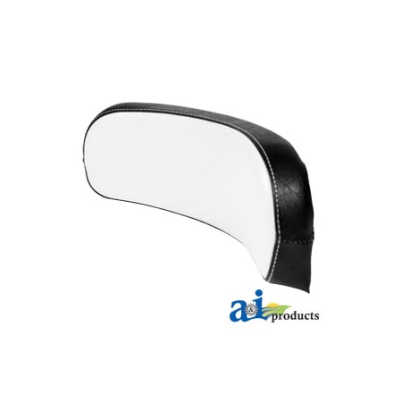 A & I Products Back Cushion, Plastic Base, for Fiberglass Back Support, WHT/BLK 5.5" x2" x17" A-380684R93-5
